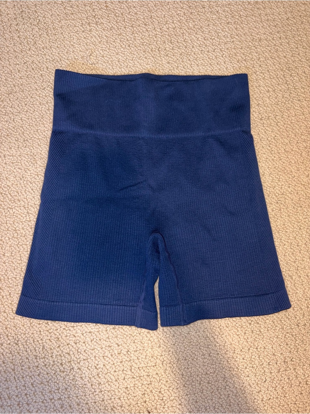 Cotton On Navy Ribbed High-Waist Bike Shorts